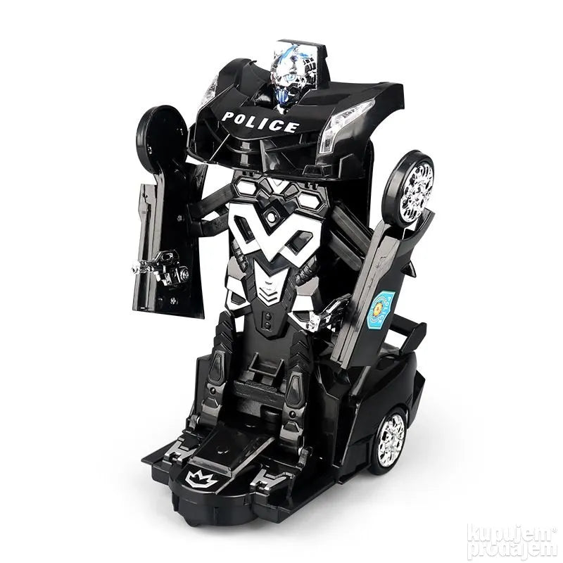 POLICE Venom Car Transform Robot with Realistic Sound and Lights 