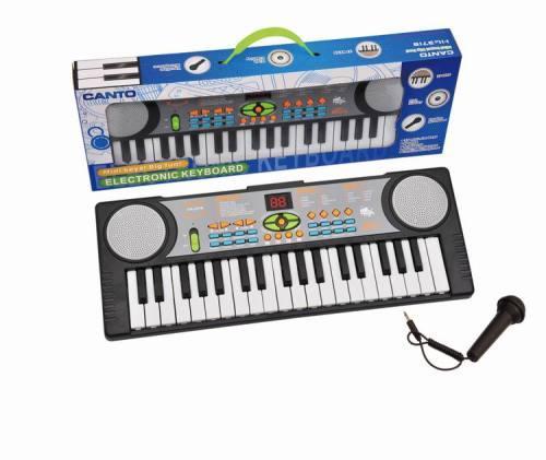 Canto-Electronic 37 Keys Musical Keyboard Piano: 8 Tone, 8 Beats, Tempo Adjusting, Microphone, FM